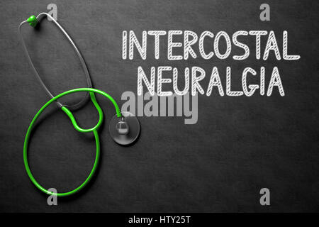 Intercostalneuralgie an Tafel. 3D Illustration. Stockfoto