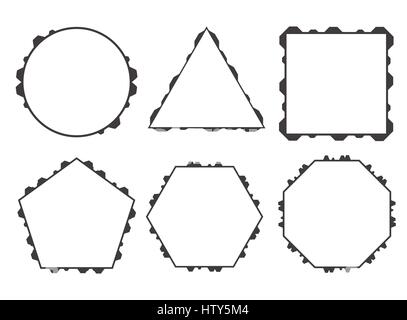 Vektor Icon Frames vor weißem Hintergrund Stock Vektor