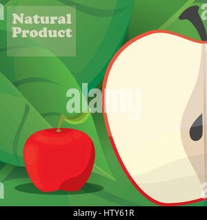 Apfel-Naturprodukt-Poster-design Stock Vektor
