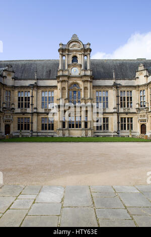 Oxford Universität Prüfung Schulen und Clock Tower, Merton Street, Oxford, Oxfordshire, Vereinigtes Königreich Stockfoto