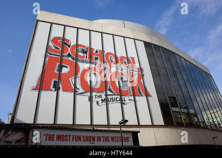 Plakat für das musical School of Rock Stockfoto