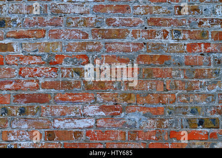 Ziegelwand mit kreative Malerei, Texturen, Gebäude, lofts, einzigartiges design Stockfoto