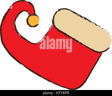 Elf Schuh Frohe Weihnachten Bild Stock Vektor