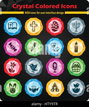 Ostern-Web-Symbole für User Interfacedesign Stock Vektor