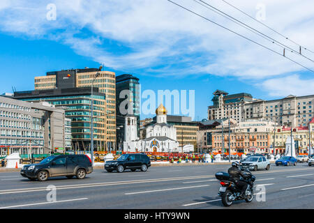 Moskau, Russland - 29. April 2016: Saint Nicholas alten Gläubigen Kirche auf Tverskaya Zastava (Außenposten). Eingeweiht im Jahre 1921, 1935, kehrte nach geschlossen Stockfoto