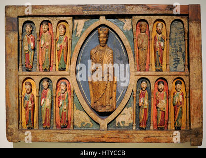 Frontale Altar von Santa Maria in Taull., ca.1200. Anonym. Im Jahre 1579 übermalt. Von der Pfarrkirche von Santa Maria de Taull, Vall Boi. Nationalen Kunstmuseum von Katalonien. Barcelona. Katalonien. Spanien. Stockfoto