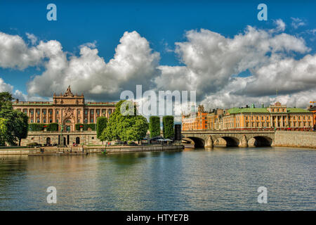 Skyline der Stadt, Stockholm, Schweden Stockfoto