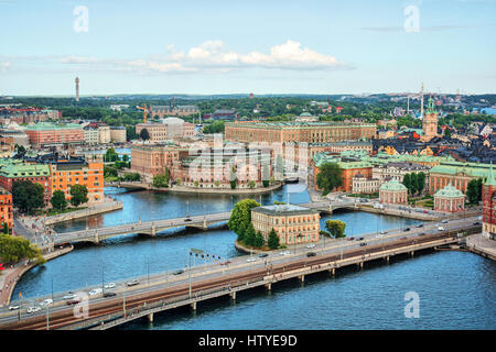 Skyline der Stadt, Stockholm, Schweden Stockfoto