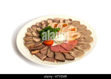 Kazy - traditionelle Wurst-wie Essen aus Horseflesh Stockfoto