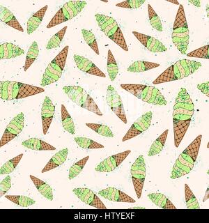 Ice Cream Musterdesign Abbildung Stock Vektor