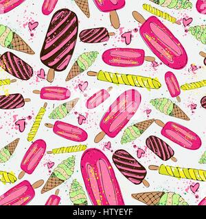 Ice Cream Musterdesign Abbildung Stock Vektor