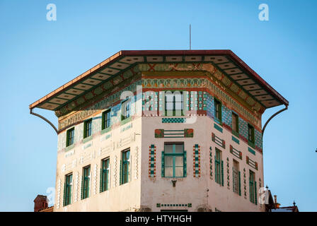 LJUBLJANA, Slowenien - Januar 4: Hauptman Haus am Preseren-Platz, eines der Schmuckstücke der Jugendstil-Architektur in Ljubljana. Aufgenommen am 4. Januar 2015 Stockfoto