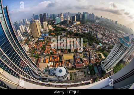 Skyline der Stadt, Jakarta, Indonesien Stockfoto