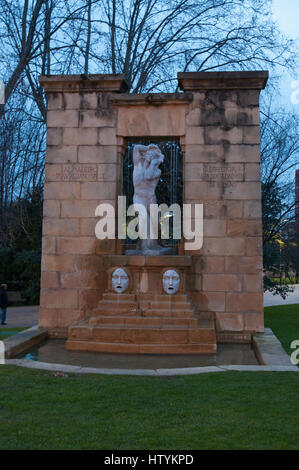 Bilbao: ein Brunnen im Dona Casilda Iturrizar Park, einem öffentlichen Park 1907 gegründet und benannt nach der Wohltäterin Casilda Iturrizar Stockfoto