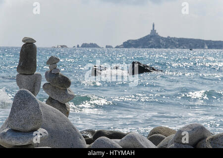 Blick auf Steinen Kunstwerke in unglaubliche balance Stockfoto