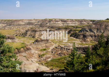 Malerische Aussicht auf Badlands, Horseshoe Canyon, Alberta, Kanada Stockfoto