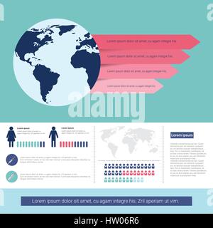 Gesundheit Medizin Infografiken Informationsbanner mit Textfreiraum Stock Vektor