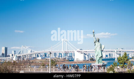 Freiheitsstatue in Odaiba - Tokio Stockfoto