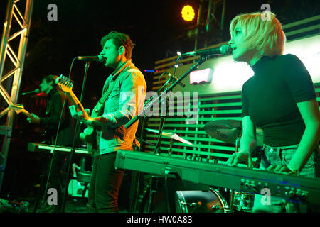 Austin, TX, USA 14. März 2017 Lo Mond führen bei Levi's Outpost bei SXSW 2017 auf 14. März 2017 in Austin, Texas Stockfoto