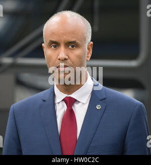 Berlin, Deutschland. 14. März 2017. Ahmed D. Hussen, Minister für Immigration, Flüchtlinge und Bürgerschaft in Kanada, in Berlin, Deutschland 14. März 2017 aufgenommen. Foto: Soeren Stache/Dpa/Alamy Live News Stockfoto