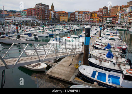 Mit Stadtblick. Bermeo, Biskaya, Baskenland. Spanien. Stockfoto