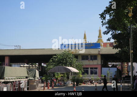 Wohn Grenzübergang aus Kambodscha nach Thailand Stockfoto