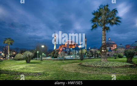 Ansicht der Hagia-Sophia-Moschee Stockfoto