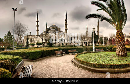 Ansicht der Hagia-Sophia-Moschee Stockfoto