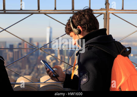 USA, New York, New York City, Manhattan, Empire State Building Observatory Stockfoto