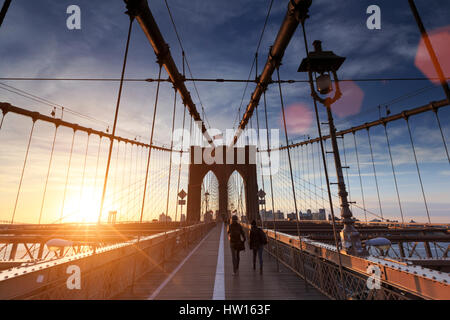 USA, New York, New York City, Brooklyn Bridge Stockfoto