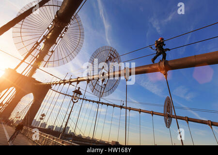 USA, New York, New York City, Brooklyn Bridge Stockfoto