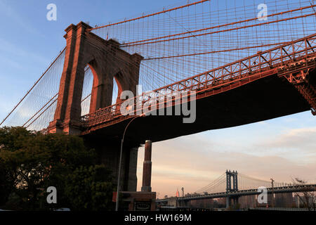 USA, New York, New York City, Brooklyn Bridge Stockfoto