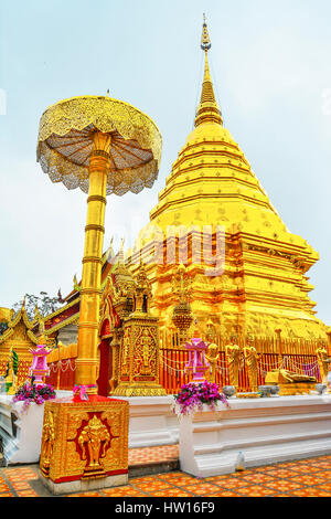 Wat Phra dieses Doi Suthep in Chiang Mai, Thailand Stockfoto