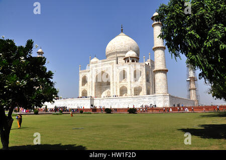 Taj Mahal, Agra, Indien, Taj Mahal (erbaut 1631-1653). Der Taj Mahal (Kronpalast) ist Indiens berühmteste Struktur (Photo Copyright © by Saji Maramon) Stockfoto