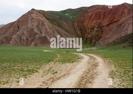 Der Schwefel Graben Uigurischen Autonomen Gebiet Xinjiang, China Stockfoto