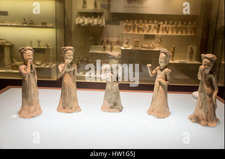 Keramik Equestrisn Figuren westlichen Han-Dynastie China Stockfoto