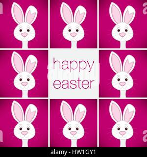 Hellen Osterhase Karte im Vektorformat. Stock Vektor