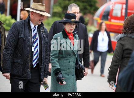 Anne, Prinzessin Royal bei St Patricks Donnerstag 2017 Cheltenham Festival in Cheltenham Racecourse. Stockfoto