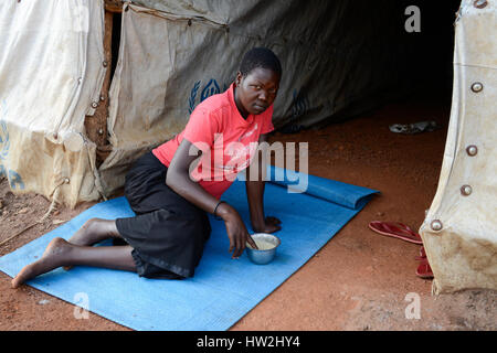 UGANDA, Arua, Yumbe, Süden sudanesische Flüchtlinge in Bidi Bidi Flüchtling Siedlung / Suedsudanesische Fluechtlinge Im Fluechtlingslager Bidi Bidi Stockfoto