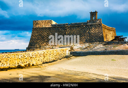 Burg von San Gabriel. Arrecife. Lanzarote, Kanarische Inseln, Spanien, Europa. Stockfoto