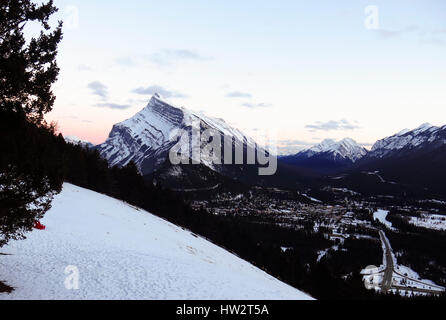 Mount Rundle Banff, Kanada Stockfoto