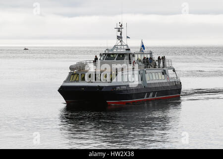 Tour Boot AML Zephyr im Saguenay Fjord National Park, QC, Canada Stockfoto