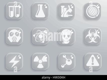 Wissenschaft-Symbole für Web-Icons und User-interface Stock Vektor