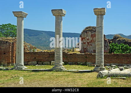 Historische, Basilika, Kirche des Hl. Johannes, Selcuk, Marmor, Säulen, in der Nähe von Ephesus, Türkei Stockfoto