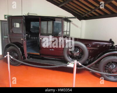 Sandringham House Museum, Norfolk. Im Inneren gibt es eine große Sammlung von Autos gehört und von Mitgliedern der königlichen Familie verwendet. Stockfoto