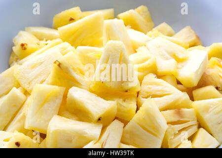 Geschlossen bis Geschnetzeltes Ananas Stockfoto