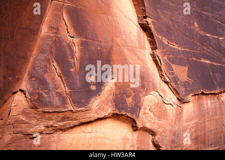 Alte Mauer Kunst, Utah Stockfoto