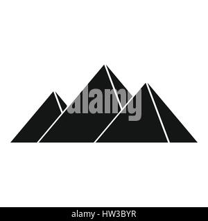 Pyramiden in Gizeh-Symbol, einfachen Stil Stock Vektor