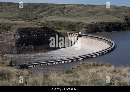 Anmutigen Bogen von Ryan Damm auf dem Missouri River. Stockfoto