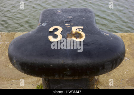 Anlegestelle der Boote im Hafen von Huelva, Spanien Stockfoto